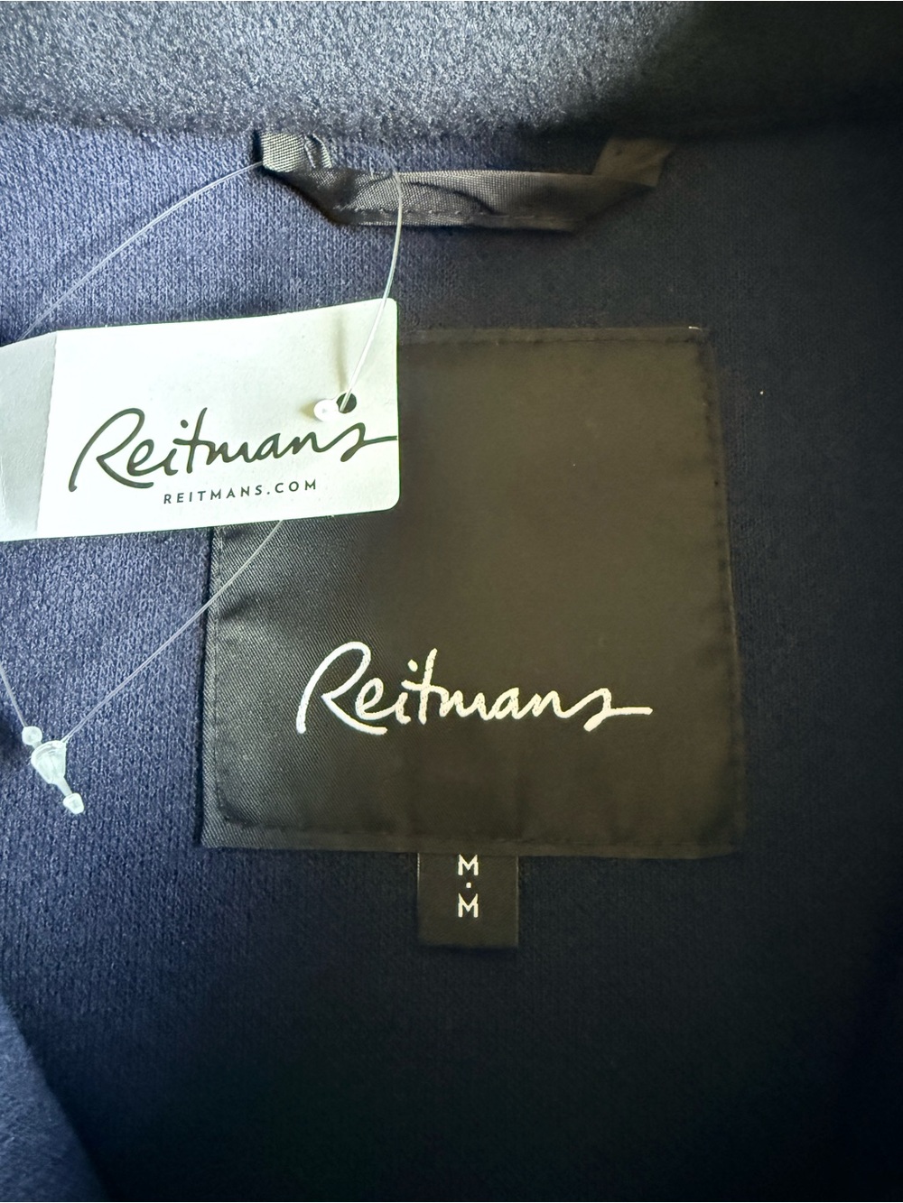 Reitmans Navy Button-Front Jacket - Picture 3 of 6